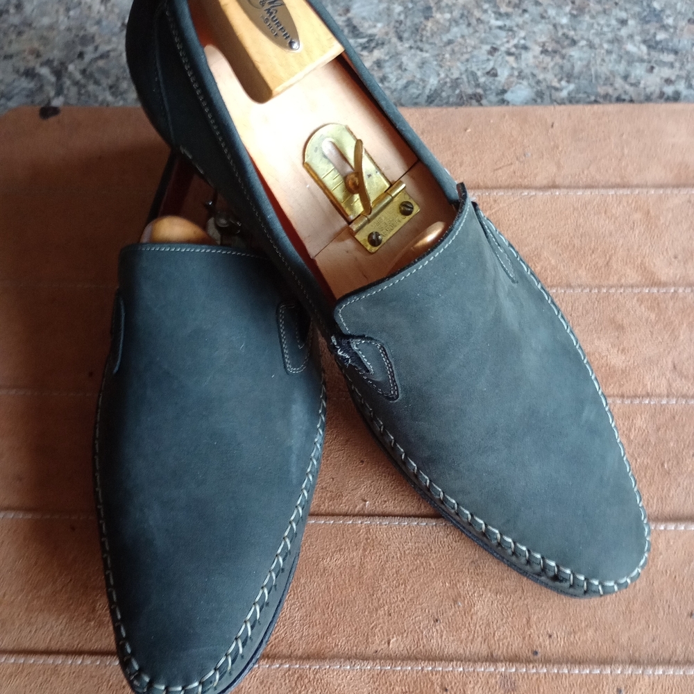 MEZLAN Men's Rare Green Suede Slipon Loafer Size 13M (27) - Picture 9 of 12